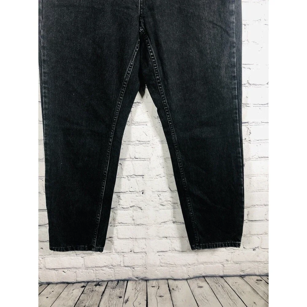 We The Free Women High Rise Straight Leg Jeans Faded Black Denim Size 32